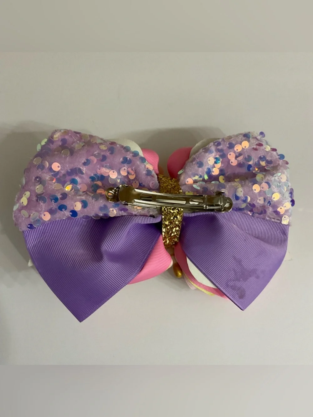Girls Big Bow Clay Doll Ballerina Barrette Clip Handmade